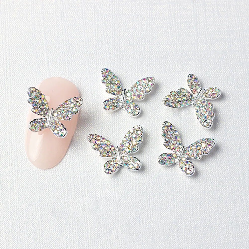 22 قطعة ثلاثية الأبعاد فراشة مسمار السحر المعادن مسمار الفن زينة DIY بها بنفسك مانيكير مجوهرات للأظافر الطبيعية وهمية تصميم مانيكير السحر