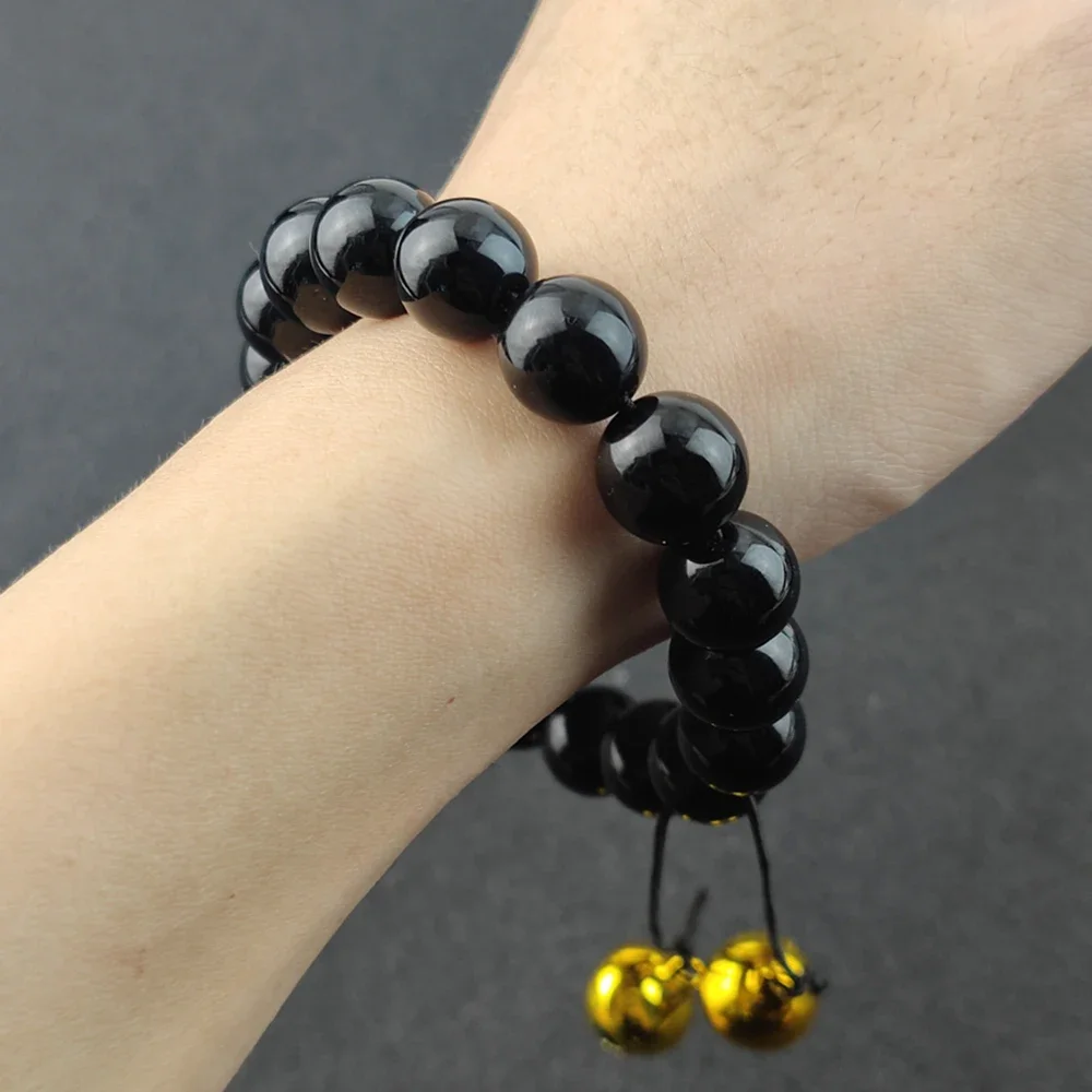 أسود الخرز أجراس أساور للرجال والنساء ، أنيمي مجوهرات اكسسوارات ، هدايا ، Jigoku ، شوجو ، Enma Ai ، الجحيم ، فتاة ، زوجين #3