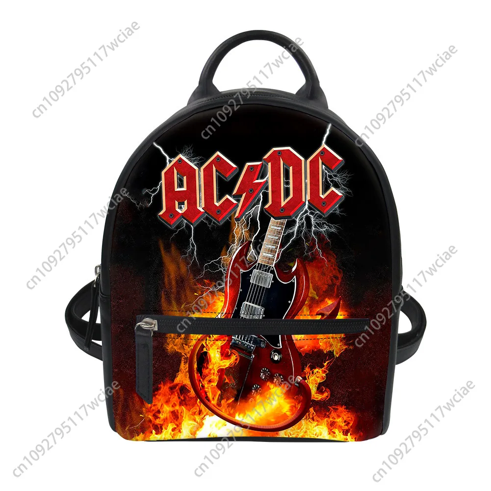 

A-AC Custom Backpack Purse Women Vintage Rock D-DC Carter Schoolbags Double Shoulder Bag Mini Daypack Leather Travel Bag