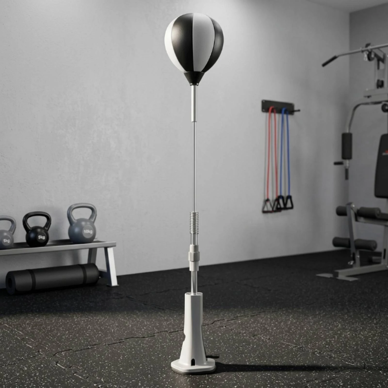 Boxing Reaction Ball Coach Rebound Boxing Speed Coach Freestanding Striking Target Portable for Adults, Home Gym, Apartment