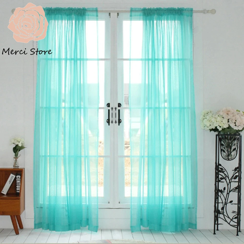 

Romantic Wedding Ceiling Curtains for Living Room Tulle All Match Soft Multi Color Window Treatment Blinds Drapes