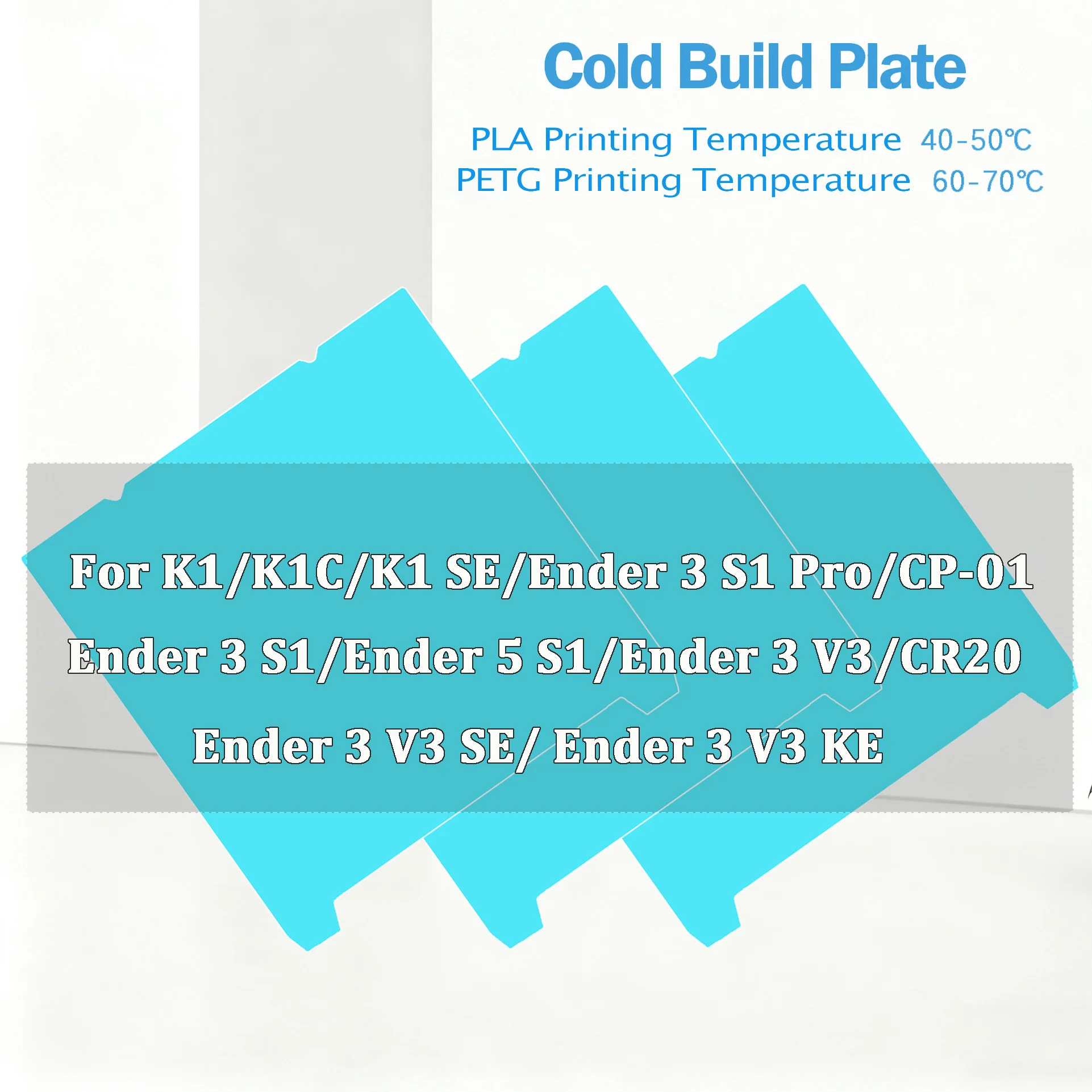 

For Creality K1 K1C Build Plate Upgraded Glacier Cold Plate 235x235mm Steel Sheet bed For Ender 3 V3 SE/Ender 3 V3 KE/Ender 3 S1