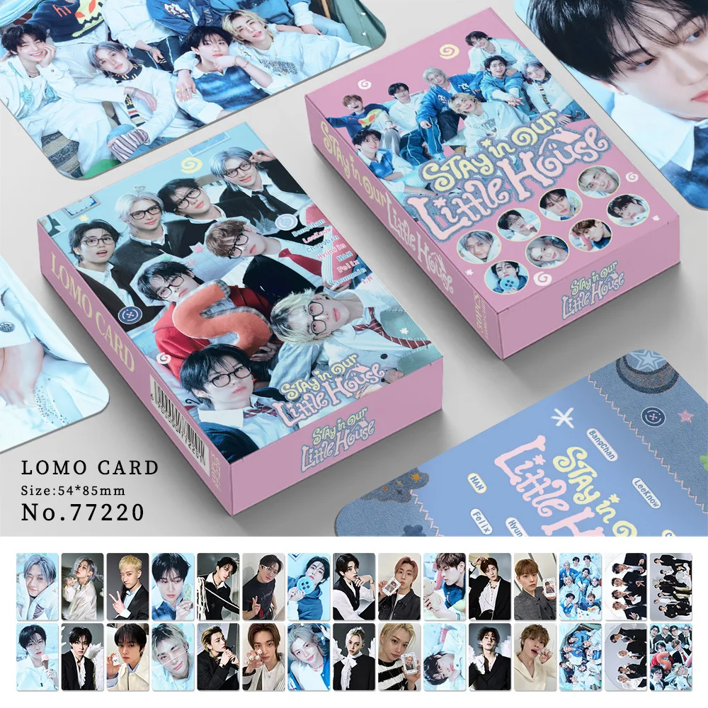 

Коллекционные карточки STRAY KIDS: 30 двусторонних 3-дюймовых HD LOMO-карточек, сувенирные карточки, подарок на день рождения