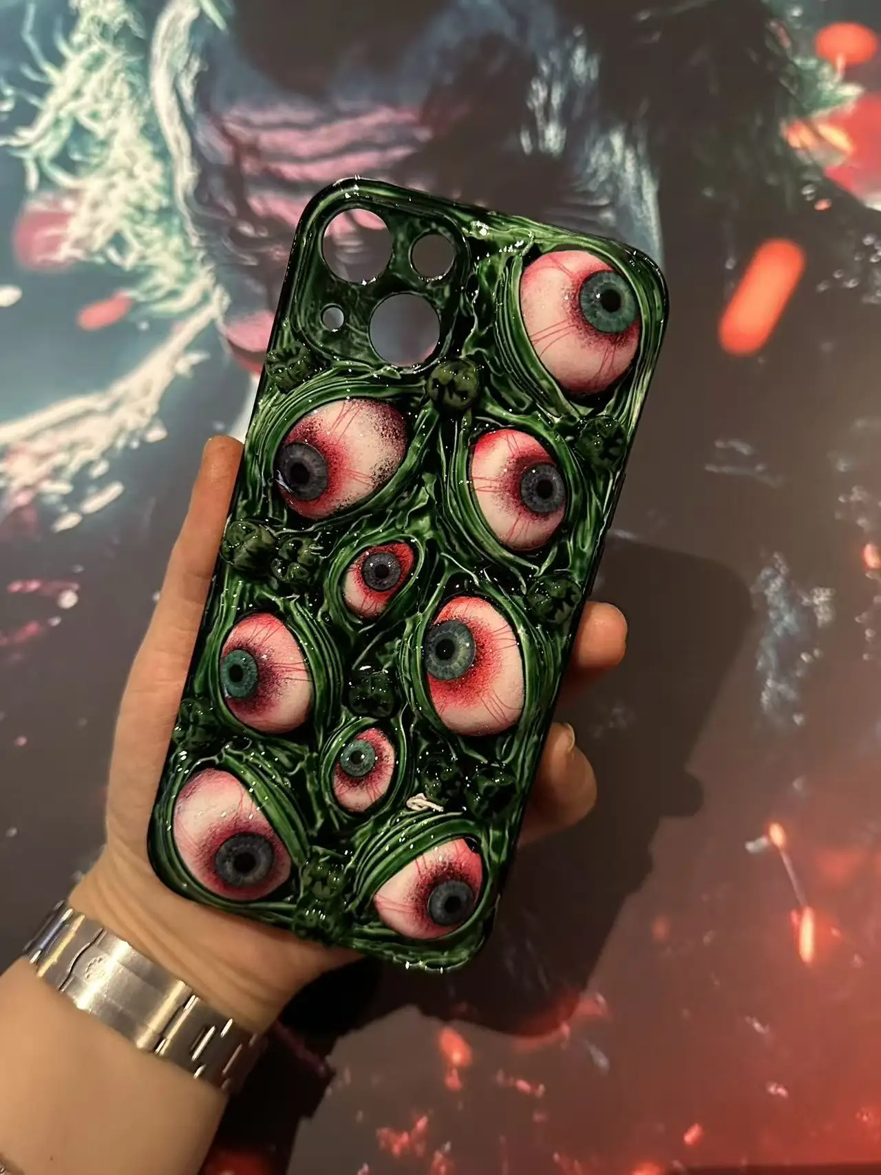 

Чехол для телефона HorrorEyeArt Scary 3D Eyes на Хэллоуин, чехол для iPhone 16, 15, 14, 12, Mini 11 SE 8 Plus X XR XS, чехол Google Pixel