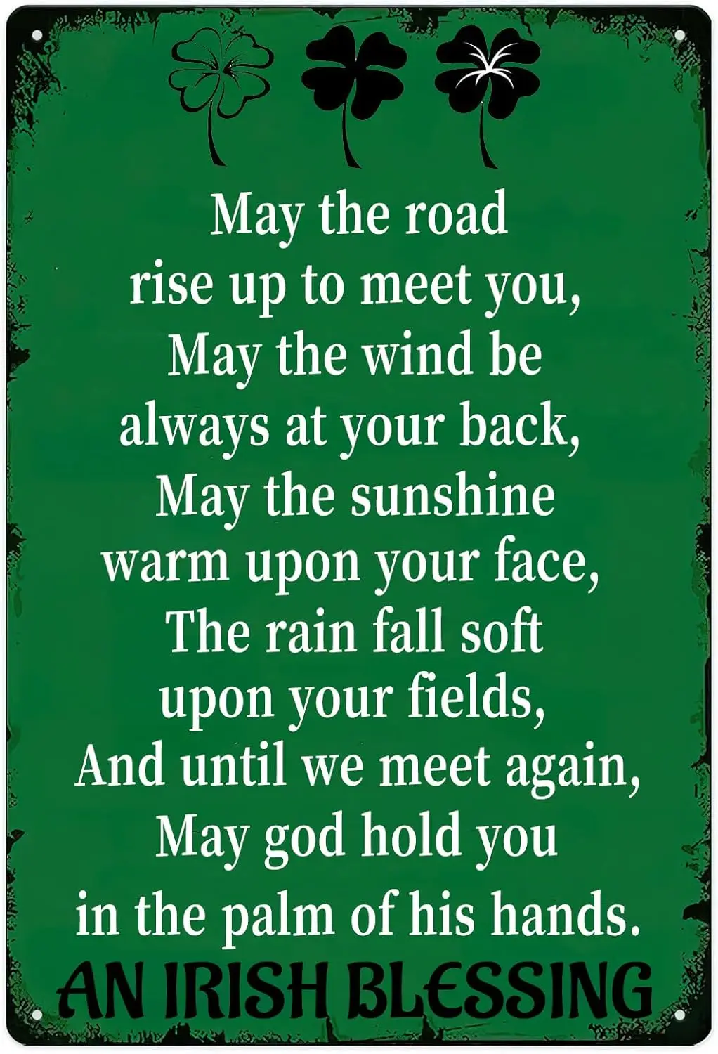Y1, Irish Blessing Vintage Metallschild „May The Road Rise Up To Meet You“, lustiges Zitat, Blechschilder, Wanddekoration für Zuhause, Bauernhaus, Bar