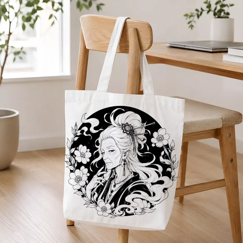 Chihiro Spirit World Storage Bags Lightweight Foldable Canvas Tote For Shopping Commuting And Travel