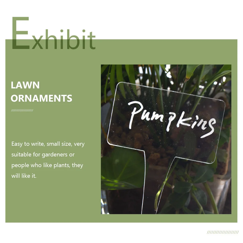 

6Pcs Garden Markers Acrylic Plant Label Tags Durable Plant Name Signs for Nursery Pots Greenhouse Lawn Ornaments