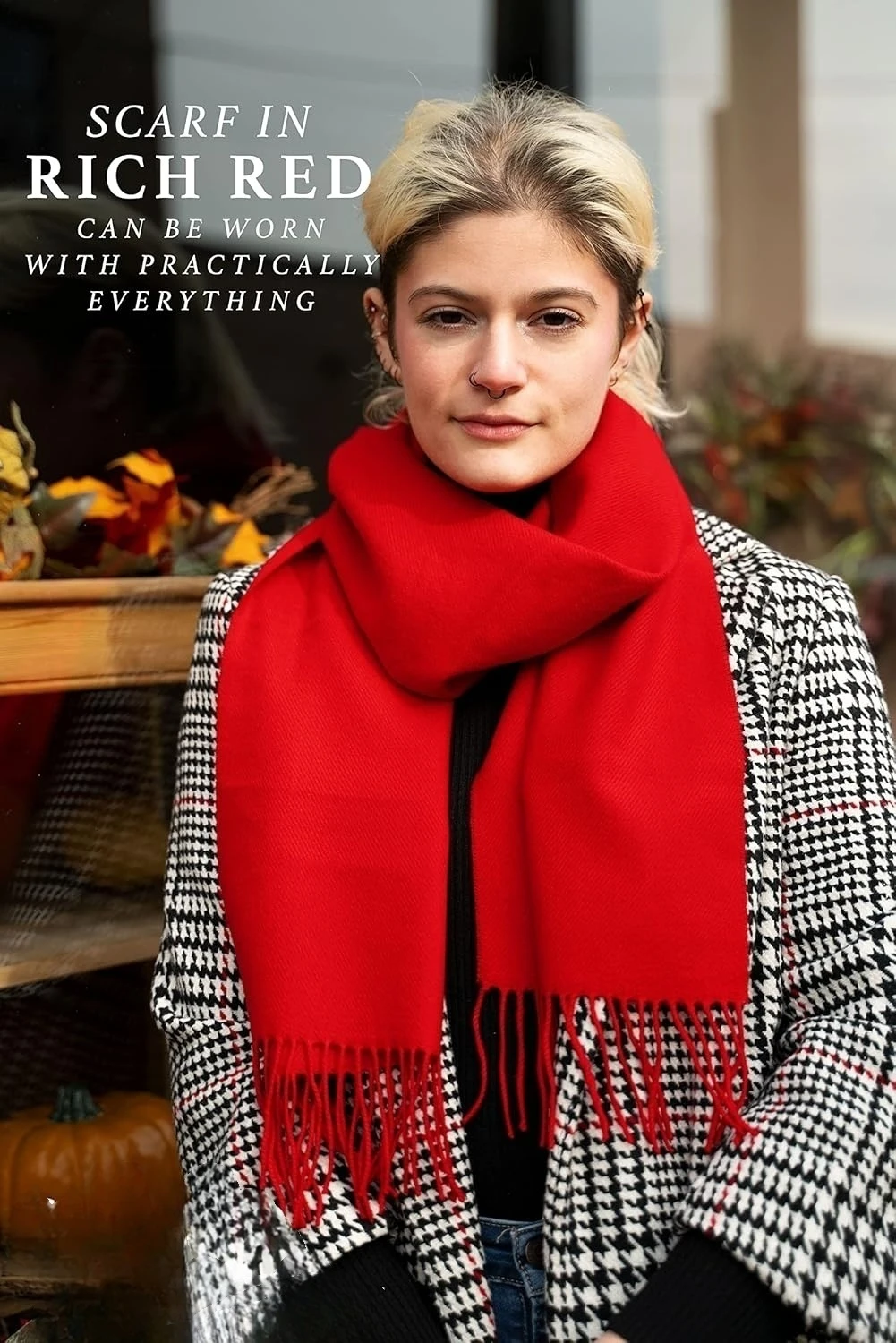 クリスマスギフト 超暖かいスカーフ 超ソフトなカシミアのような感触のスカーフ 冬のホリデーギフト 男性と女性向け