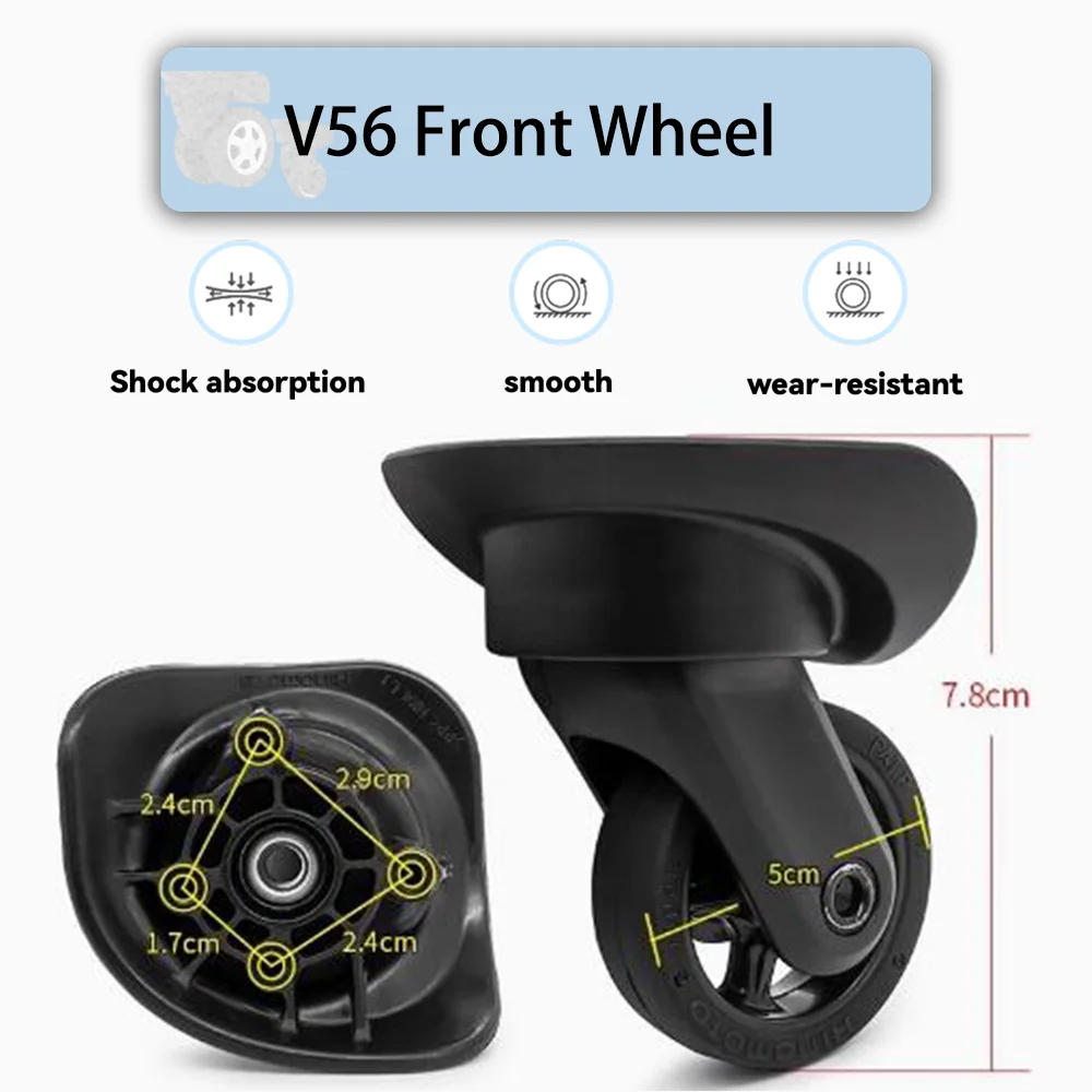 Suitable for Samsonite Suitcase Wheels Universal Wheels Trolley Travel Wheels V56 Rear Wheel