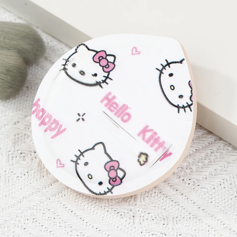 Kawaii Hello Kitty Luchtkussen Poeder Puff Schattige Sanrio Anime Grote Waterdruppel Droog Nat Dual Use Y 2K Jonge Vrouwen Schoonheid Make-Up Tools