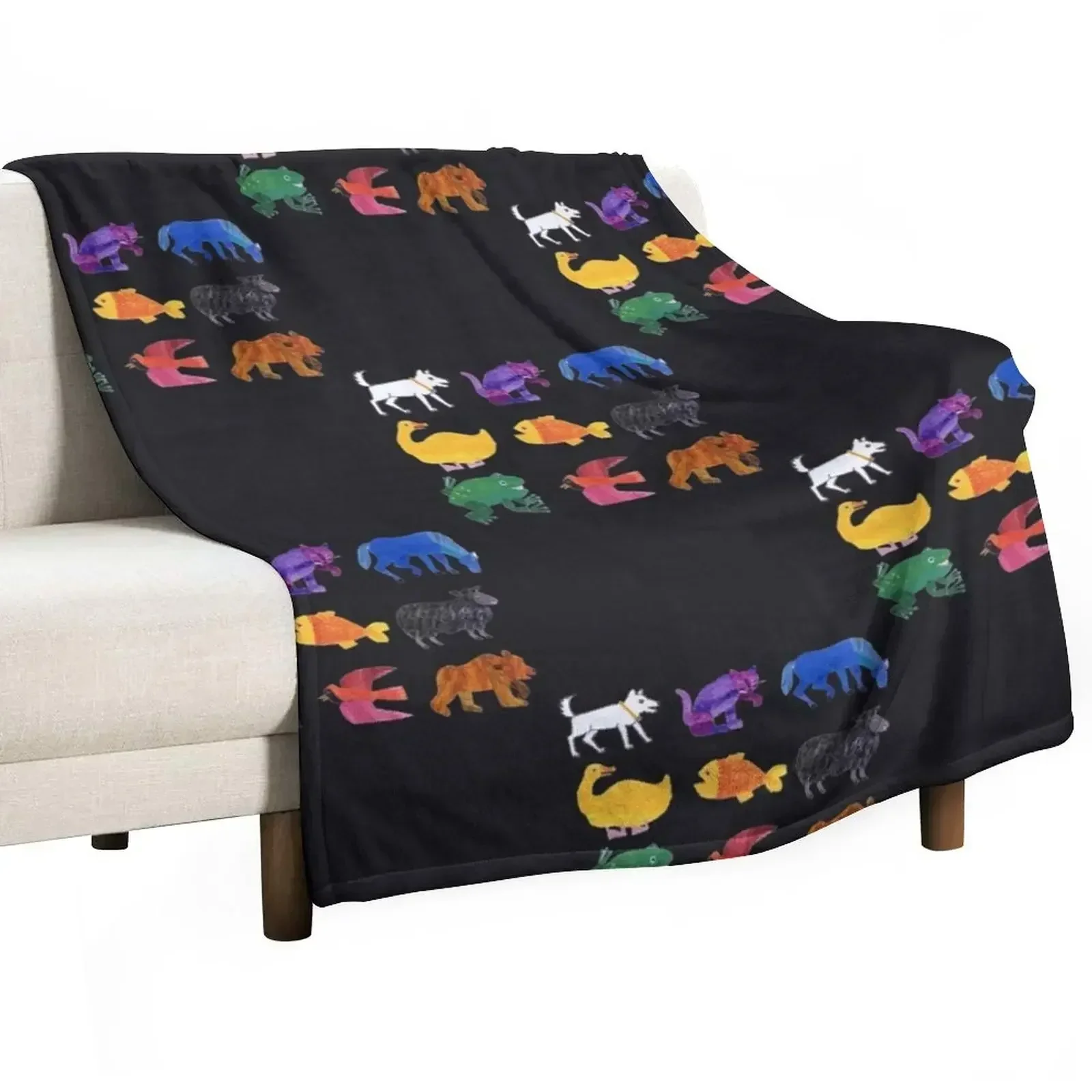 

Eric Carle Animals Throw Blanket Bed Furry Soft Thermals For Travel Blankets