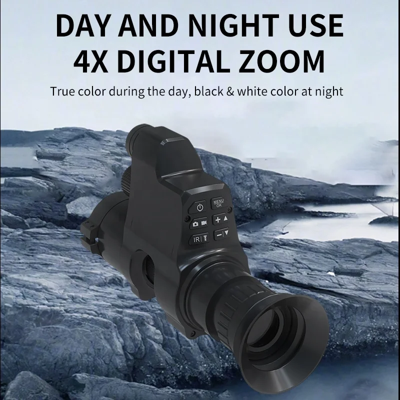 Digital Infrared Night Vision Monocular Scope with Photos and Video Playback Function for Hunting Camping