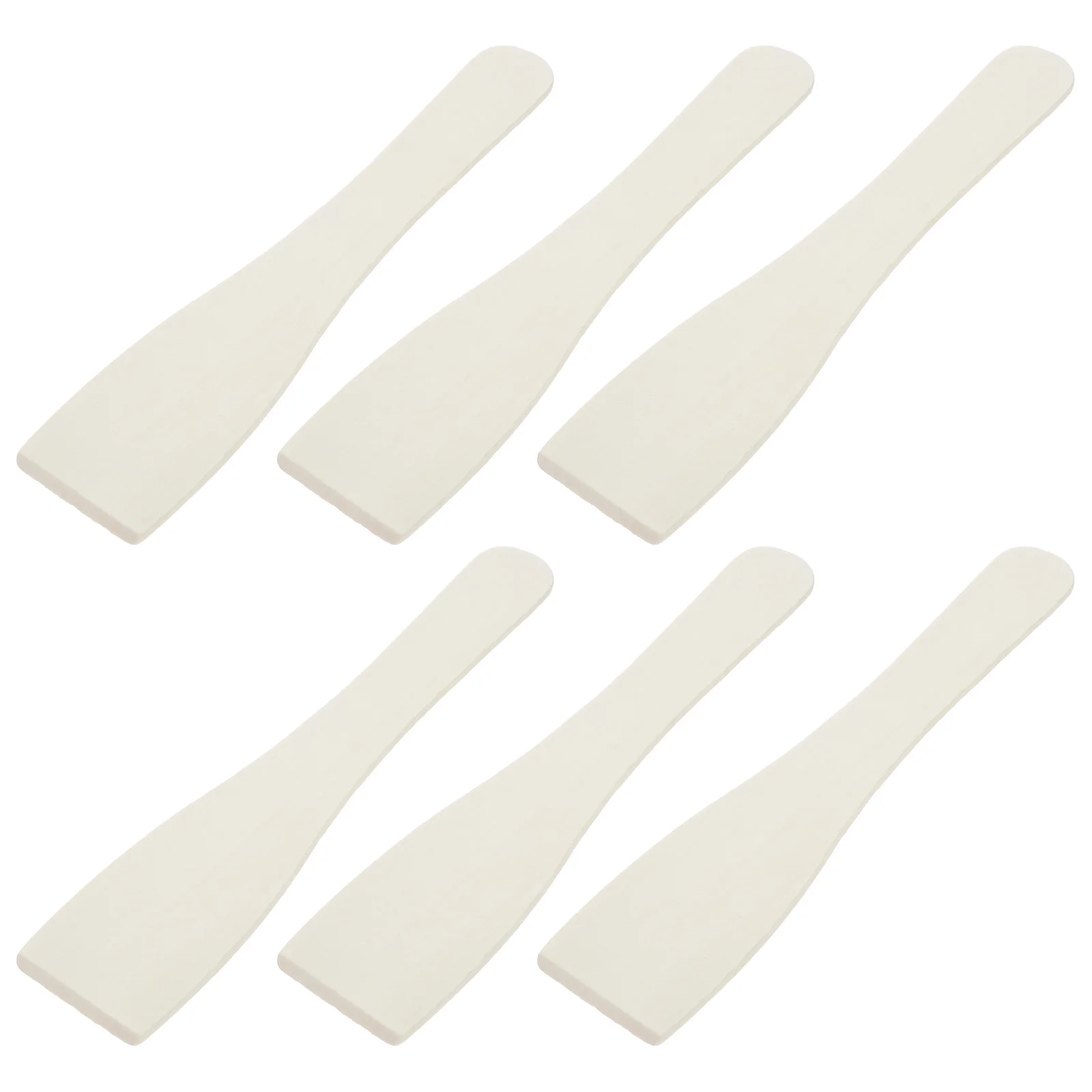 

6 Pcs Small Wooden Spatula Baking Spoons Cooking Flat Shovel Accessories Wood Craftsmanship Ergonomic H Lightweight