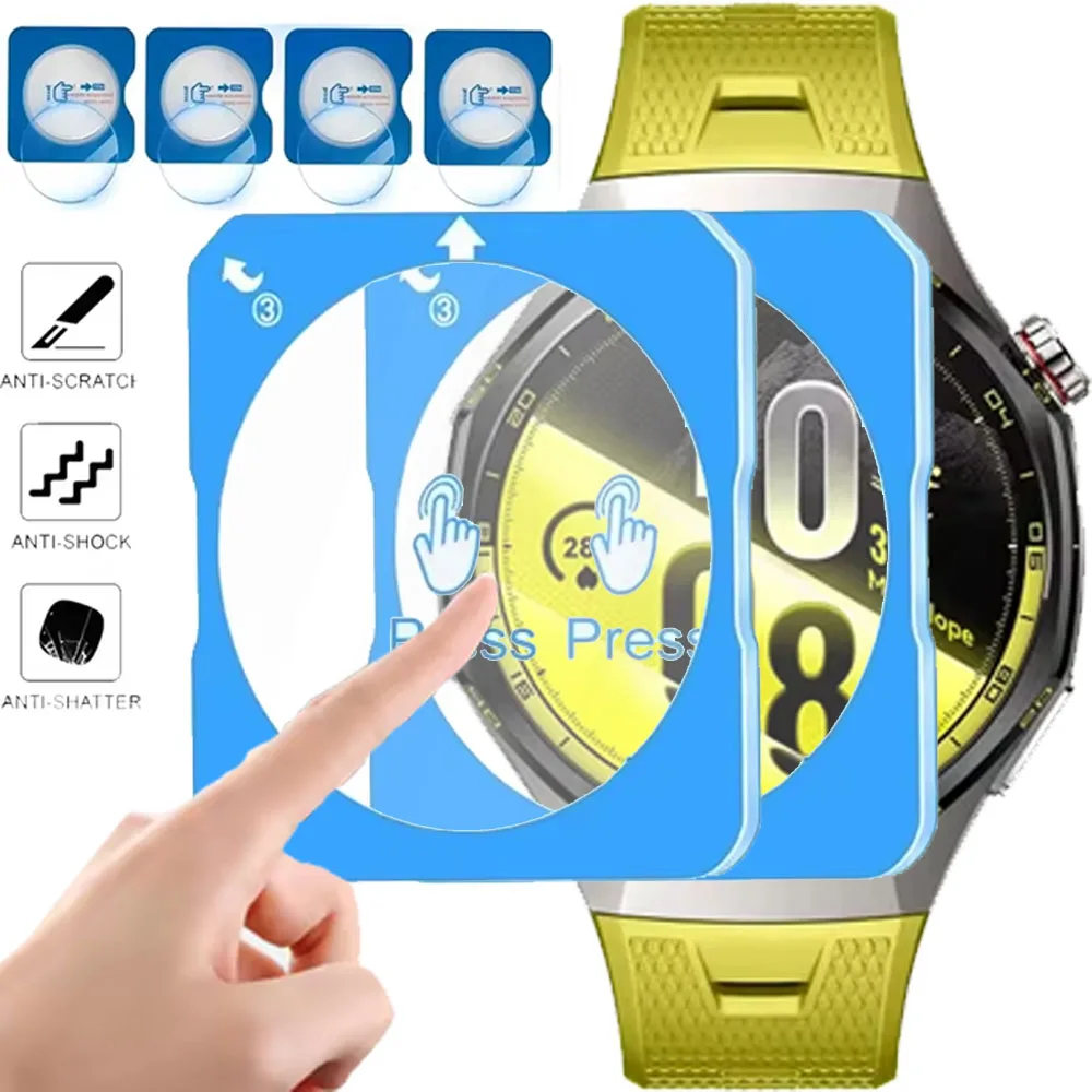 1-2 Pack Tempered Glass for Huawei Watch GT7 Pro GT6 Pro GT7 GT6 GT5 41mm 46mm Easy To Install Omni-Directional Protective Cover