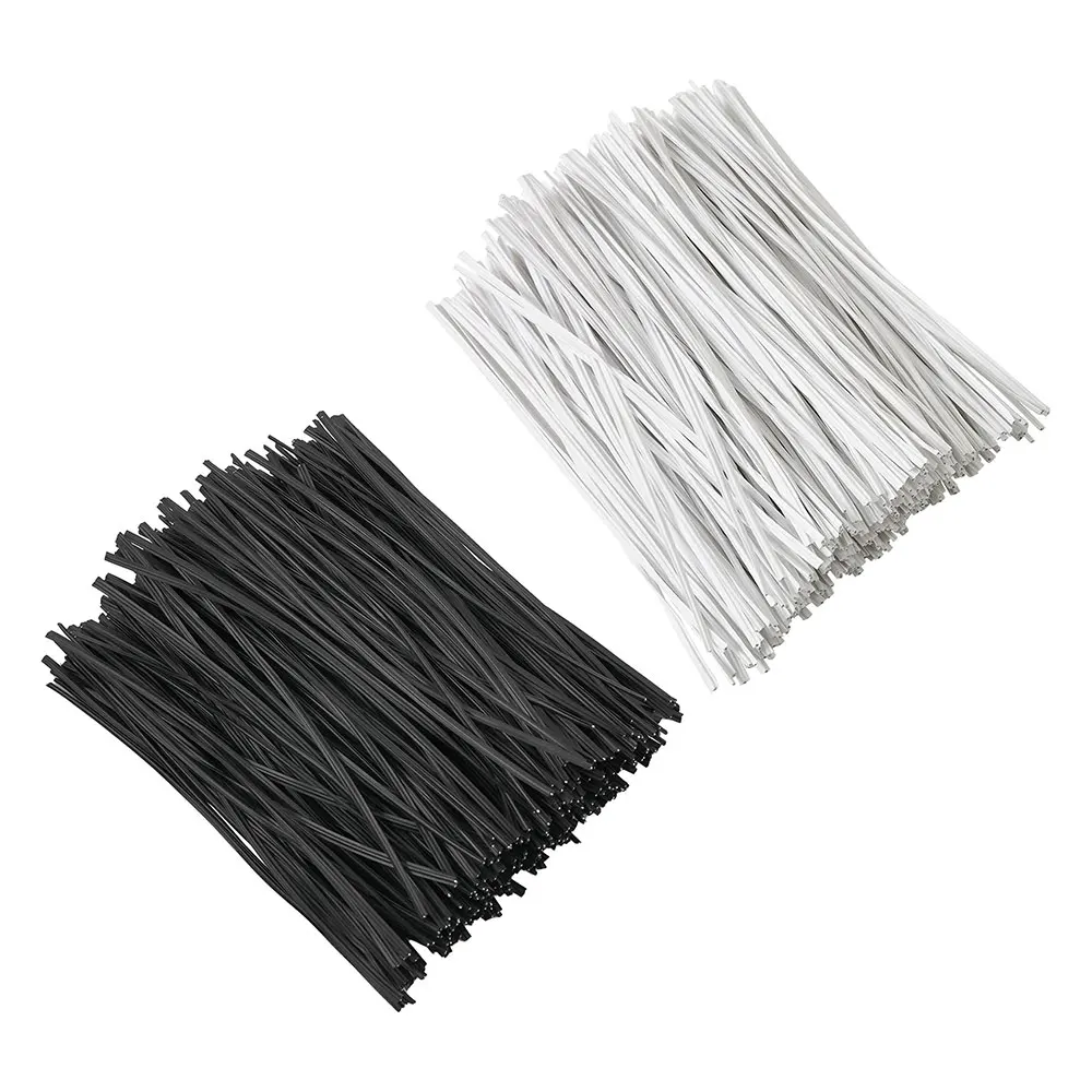 100 Stück BK WH Oblate Eisendraht Twist Ties Heavy Duty beschichtete Gartenbinder für Outdoor-Indoor-Pflanzen Tomaten Gurken Ranken Unterstützung – Detail 1