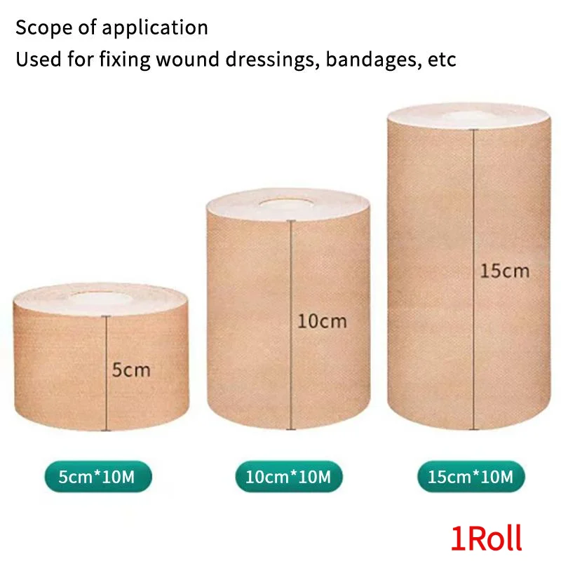 1Roll Skin Healing Protective Soft Fabric Cloth Adhesive  Wound Dressing Fixation Bandage Non-Woven Breathable Tape.
