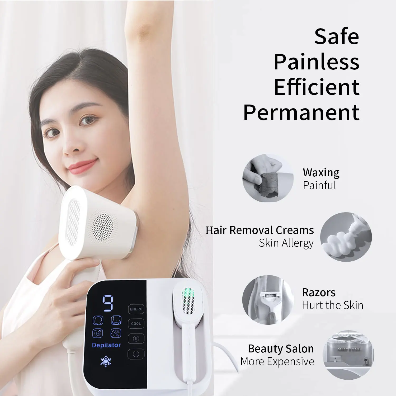 Oem High Quality Body Hair Removal Hair Removal Machine Machine IPL Painless Epilator Instrument Device