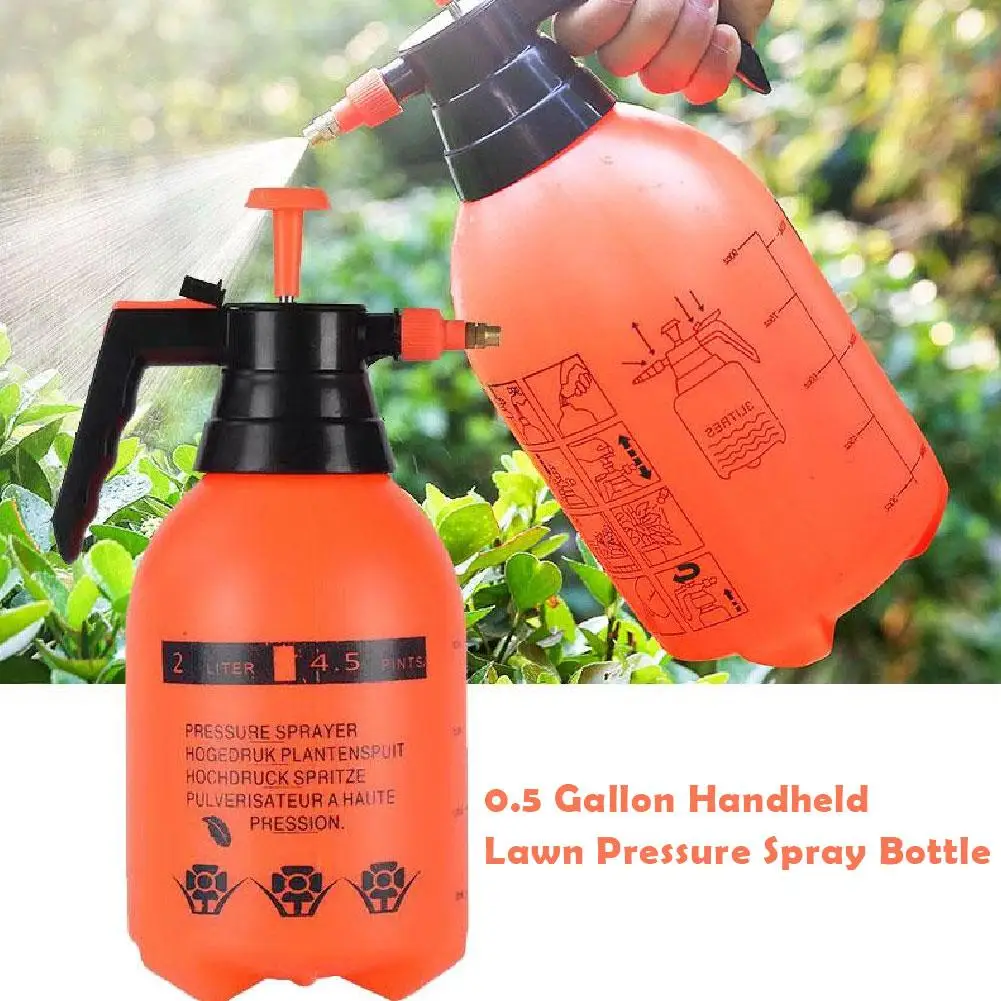 Water Sprayer 0.5 Gallon Hand-held Garden Pump Pressure Sprayer Car Cleaning Hand Press Sprayer Watering Can GardeningTools