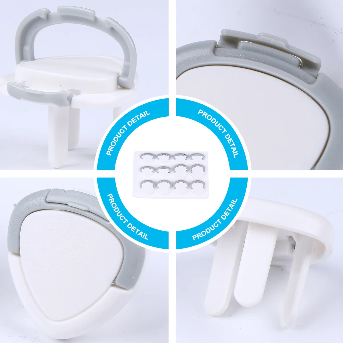 

12pcs Socket Protection Cover Childproof Outlet Baby Cap Electric Shock Protector Plug ABS Safety Plugs Prevent Kids Touching
