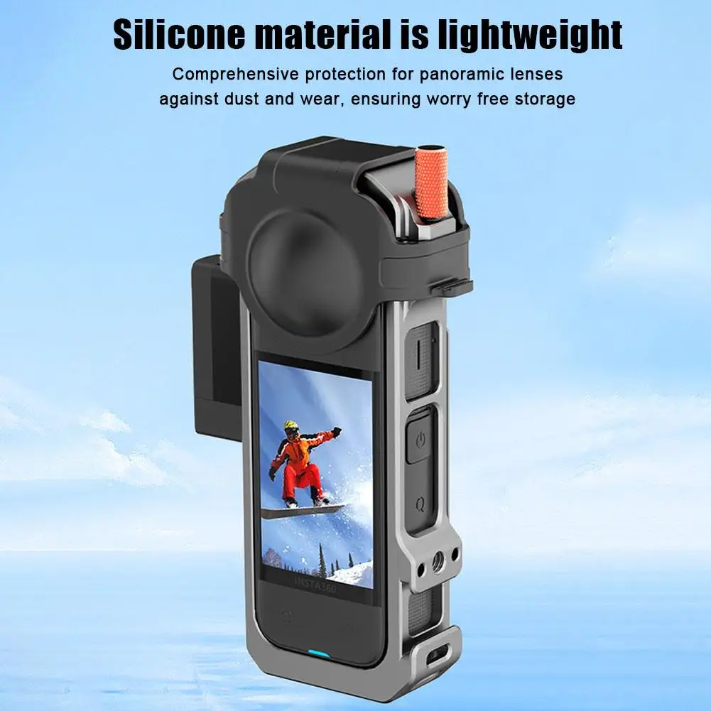 For Insta360 X4 Metal Rabbit Cage Magnetic Frame Heat Sports Accessories Camera Dissipation Camera Expansion Protectiv P1a2