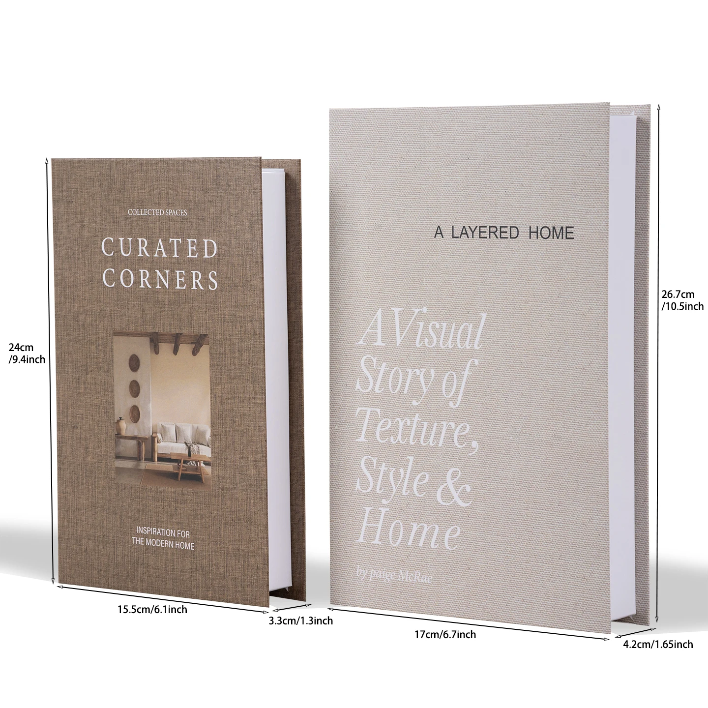 2 Stück Öffnbare Deko-Bücher für Wohnzimmer, Designer-Bücher als Couchtisch-Ornamente, Requisiten für Club, Hotelzimmer und Villa – Detail 1