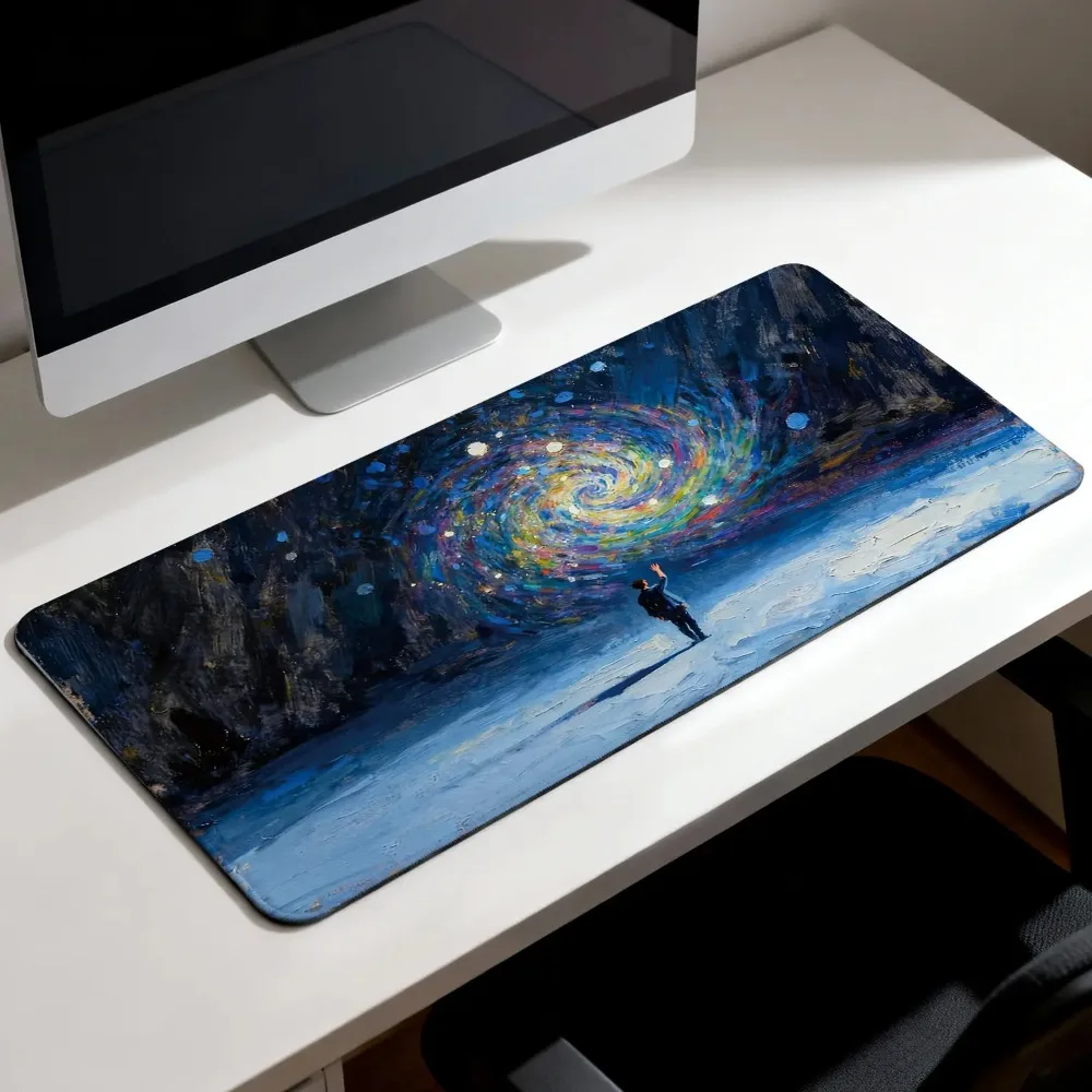 Equipped with a large blue butterfly pattern, the surface is smooth and comfortable decoração setup gamer alfombrilla ratón
