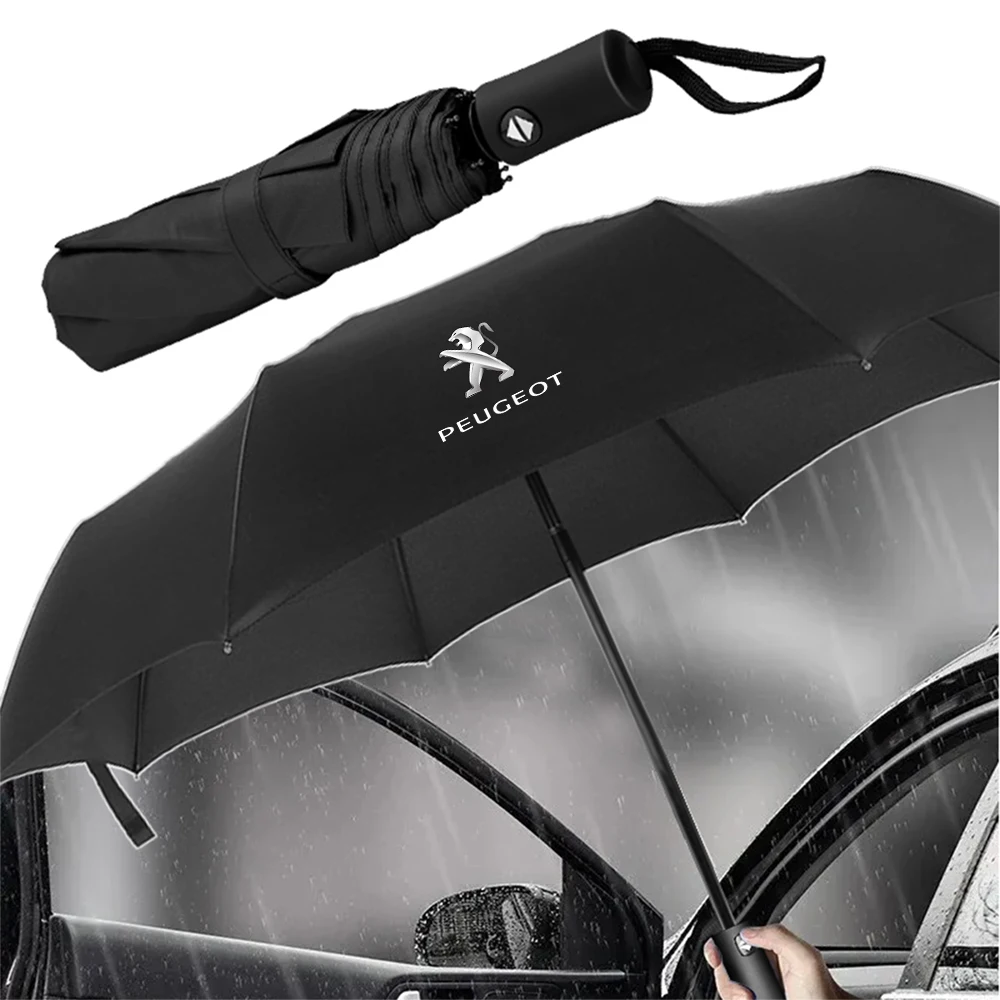 1pcs Car Automatic Folding Windproof Sunshade Umbrella For Peugeot 408 4008 308 3008 Rifter 5008 508 2008 208 301 RCZ 407
