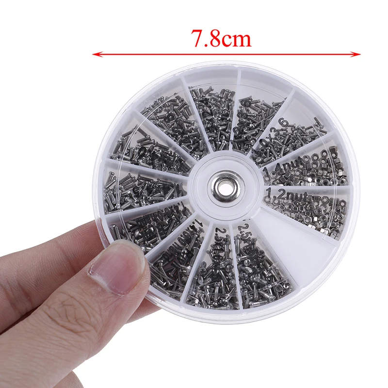 600pcs/set Universal Micro Glasses Sunglass Watch Spectacles Screws Nuts Screwdriver Repair Kits Tool Box