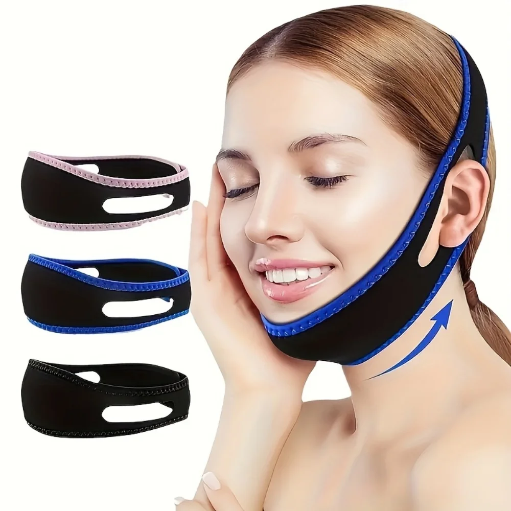 1 Reusable Simple Facial Training Belt, Oral Breathing Chin Support Belt, Available in Various Colors