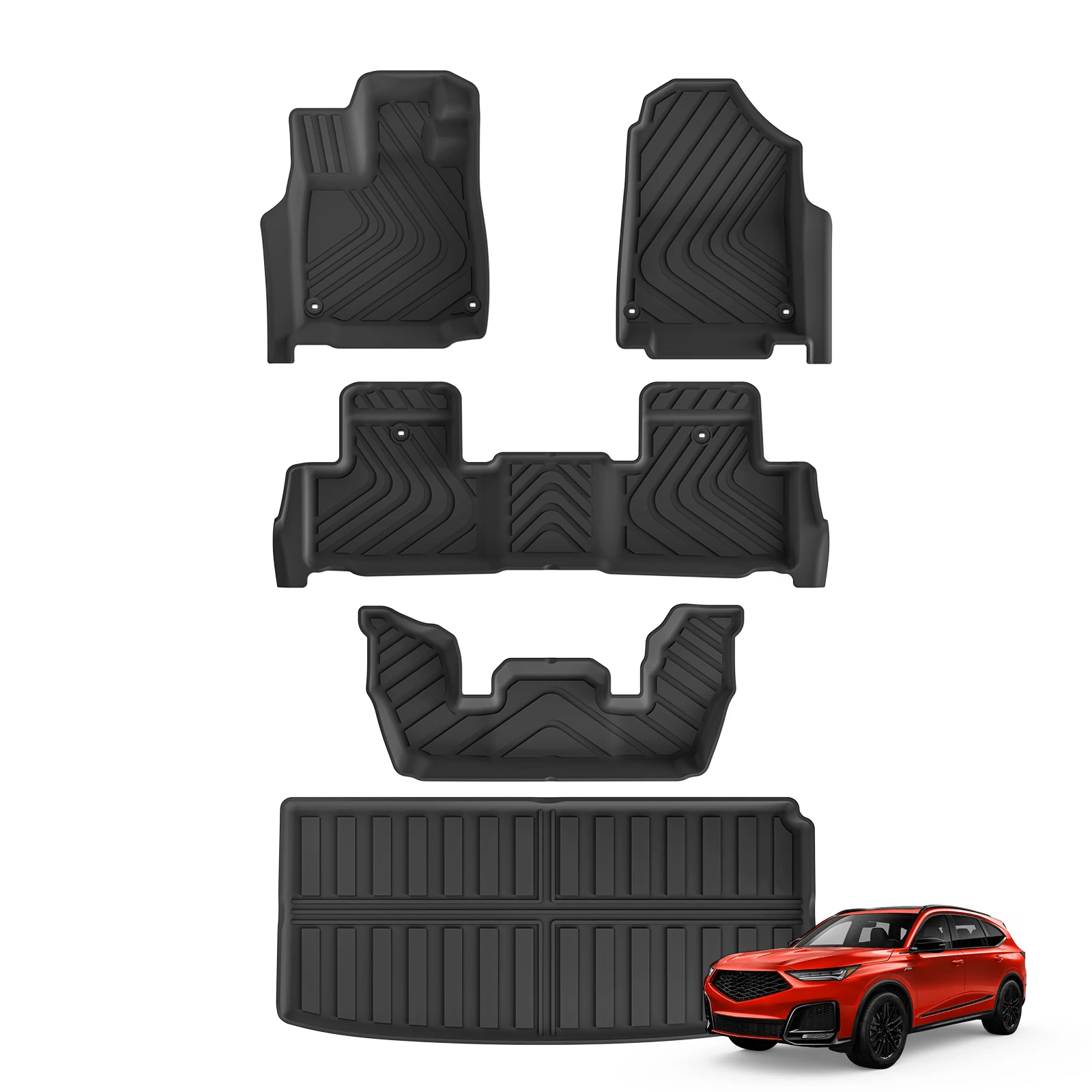 

for Acura MDX 2022-2024 2025 TPE Floor Mats Cargo Liner Trunk Mats Pad Protection Waterproof All Weather Accessories