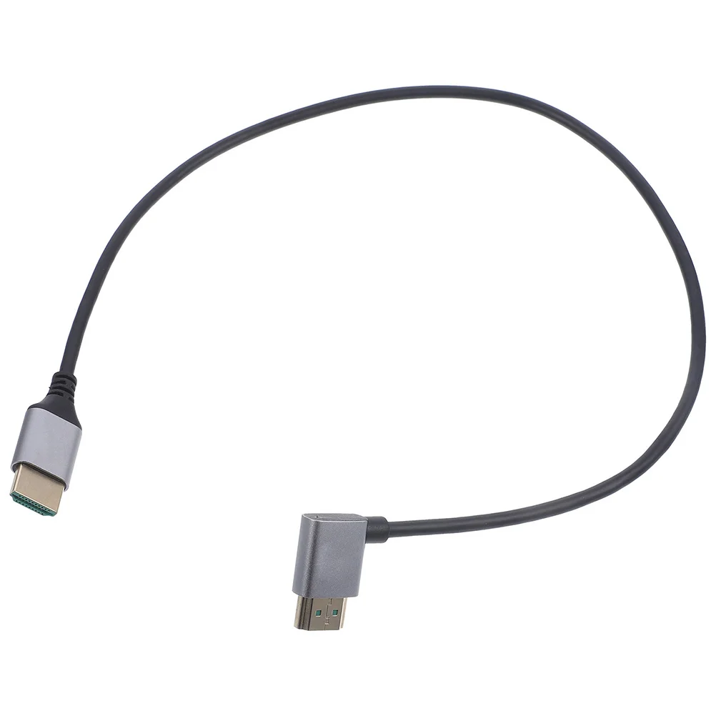 

Right Angled 8K Video Cable Male to Male Coupler Monitor Connector Durable Aluminum Alloy PVC Tinned Copper