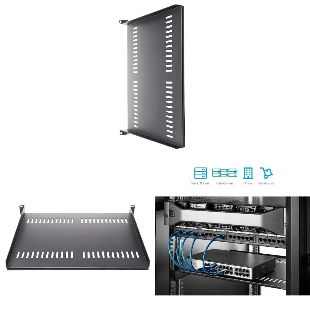  1U Server Rack Shelf Vented Tray for 19
