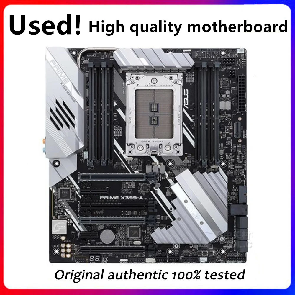 X399 Socket TR4 For ASUS PRIME X399-A X399A Motherboard DDR4 Computer Support 3990X 3960X 3970X Desktop Mainboard Used