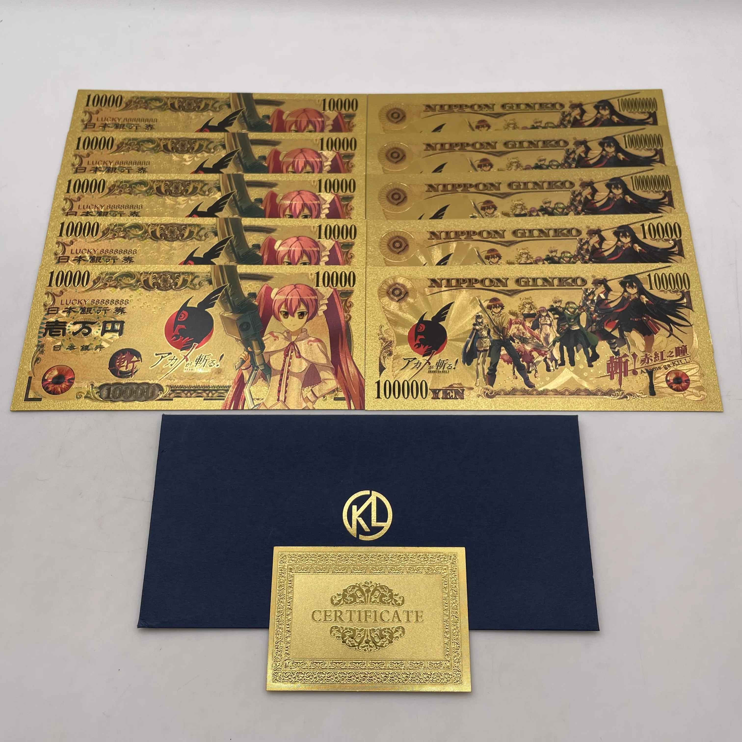 Hot-blooded anime comic Akame Ga Kill Tatsumi exquisite banknote two-dimensional game card peripheral collection gifts