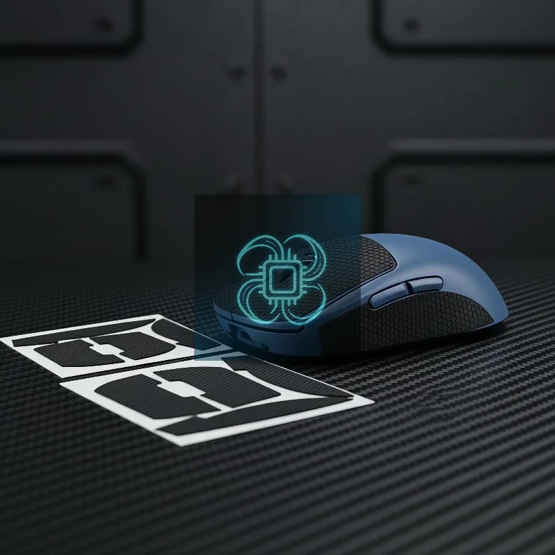1/3pcs Honeycomb Textured Mouse Anti Slip Grip Tape Sweat Resistant Mouse Sticker Perfect For Gaming Mouse Daily Office Home Use