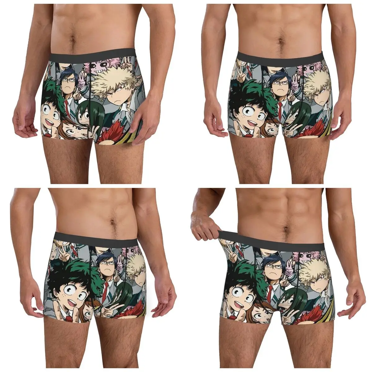سراويل داخلية بوكسر My Hero Academia سراويل داخلية مريحة للرجال لهدايا أوم رجل صديقها