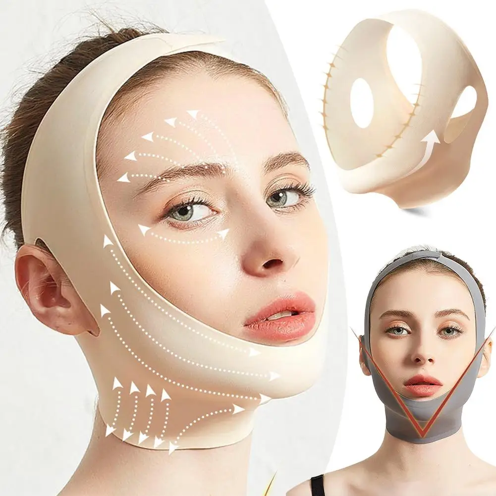 풀 커버리지 V페이스 밴드 페이셜 슬리밍 스트랩 홈케어 페이스 리프팅 마스크 페이셜 컨투어링 마스크 탄력있는 피부 관리 도구