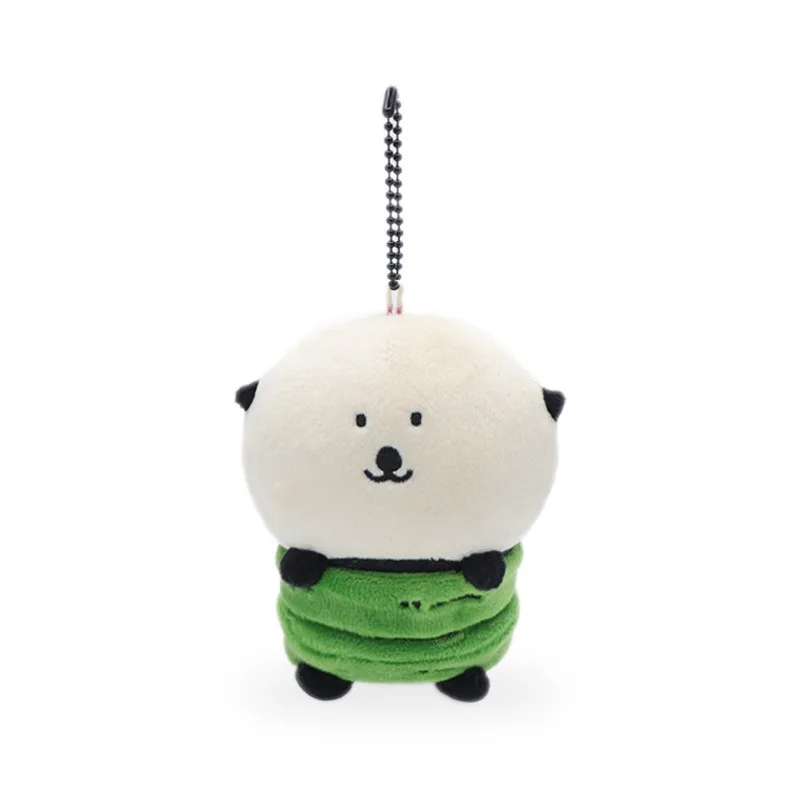 

Jhiikawas Sea Otter Plush Keychain Cute Character with Green Wrap Pendant Kawaii Anime Bag Charm for Backpack & Key Holder