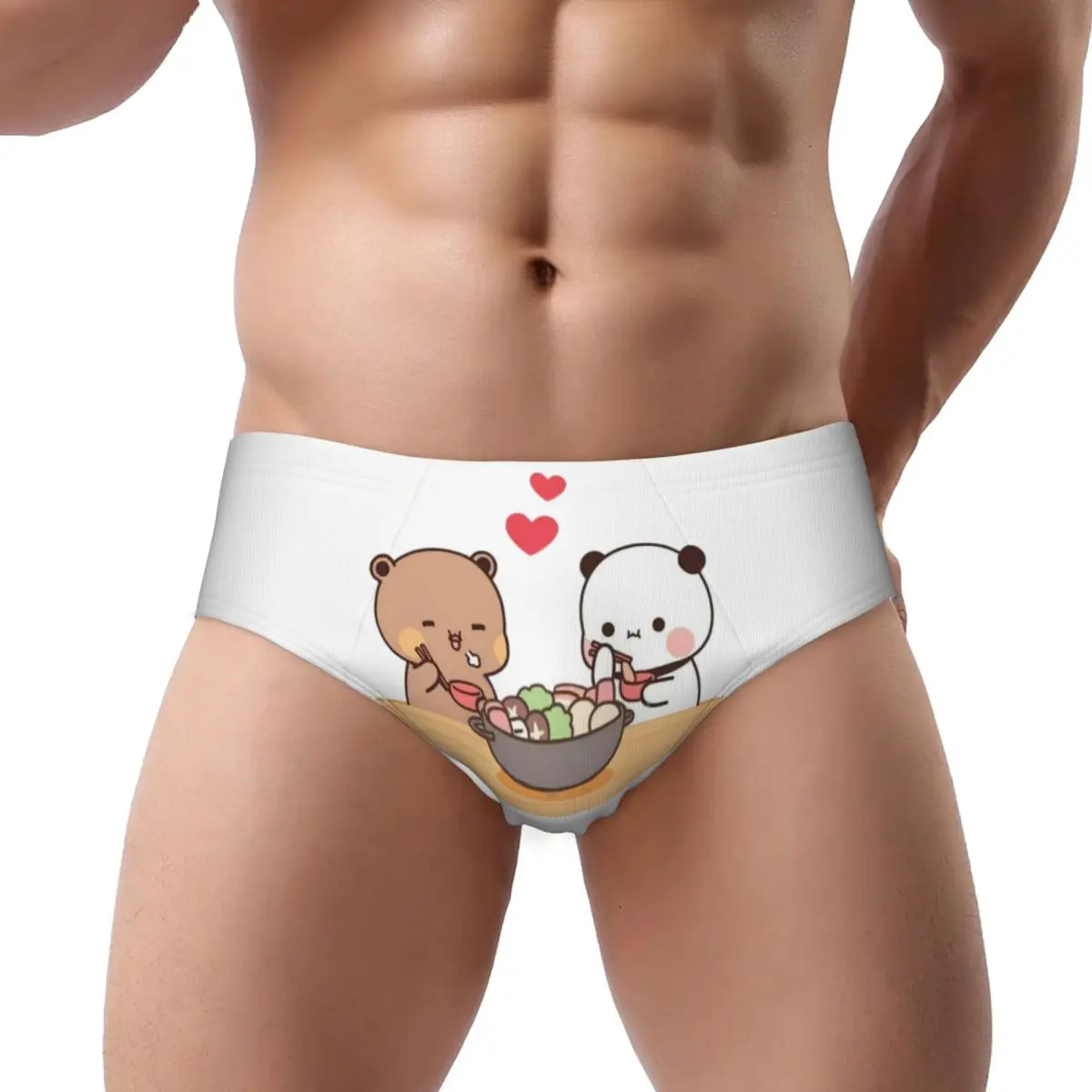 

Custom Men's Bubu Dudu Panda And Brownie Bear Couple Men Brief Panties Male Stretch Underwear Underpants