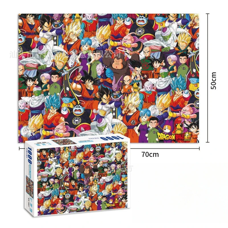 Dragon Ball rysunek puzzle papierowe Anime Cartoon dorosłe dzieci zmontowane Puzzle kolekcja zabawek Home Decor X-Mas prezent urodzinowy zabawki