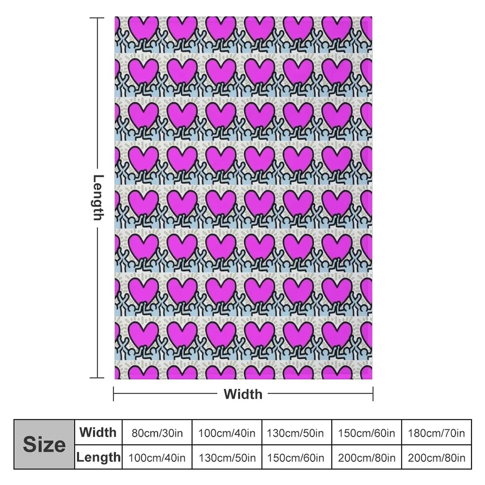 figures with heart Throw Blanket warm for winter funny gift Bed Luxury Throw Blankets