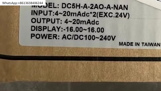 

Taiwan DCBOX meter DC5H-A-2AO-A-NAN DC5H-A01-D55-A-NAN genuine