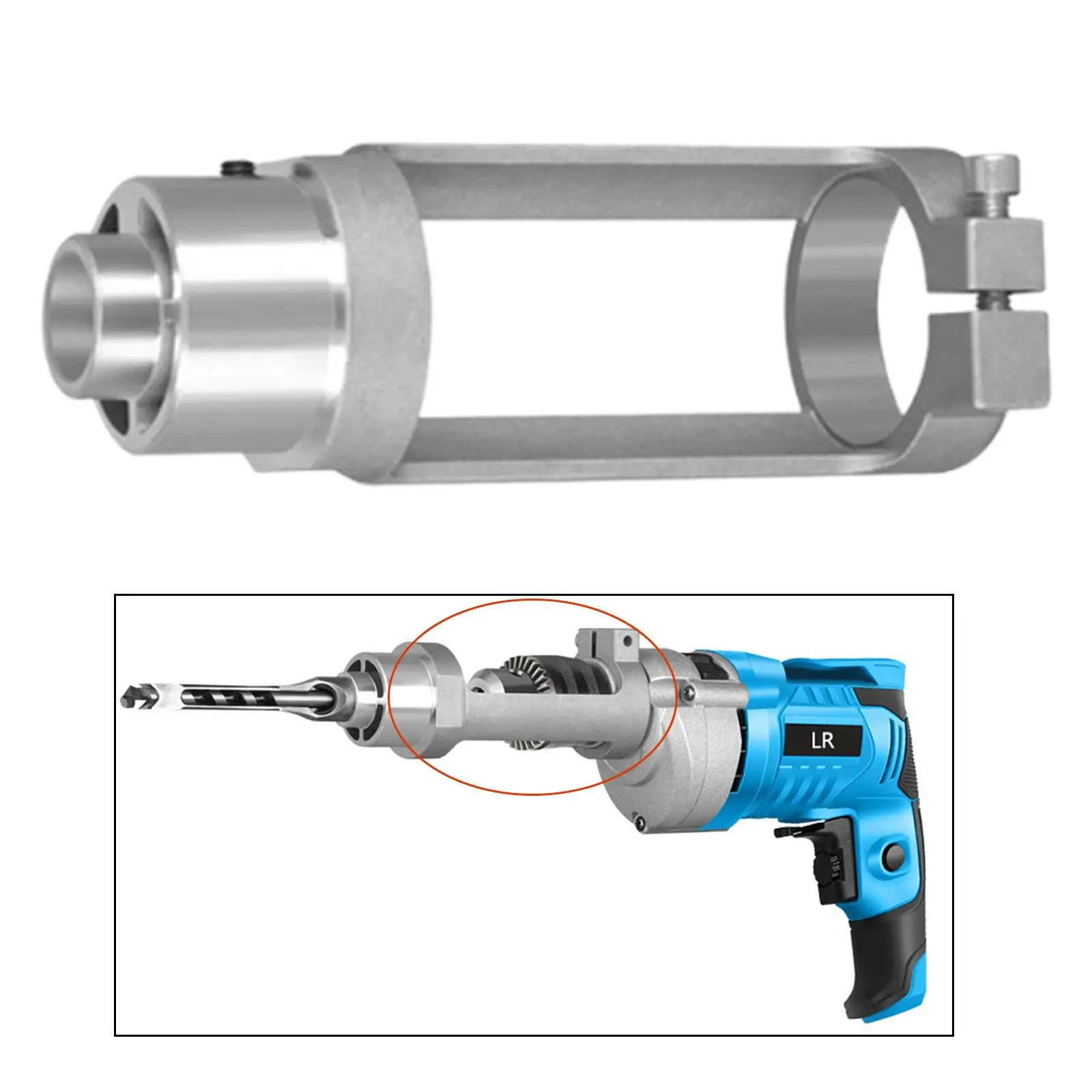 

Square Hole Drill Bit Adapter Attachment for Woodworking Hand Electric Drill