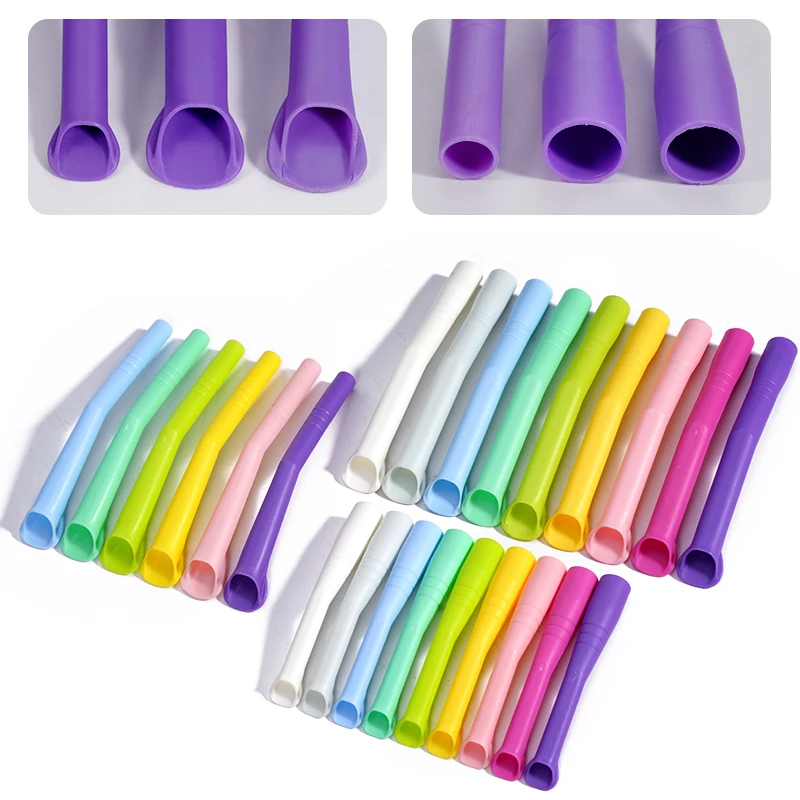 10pcs Dental Autoclavable Strong Suction Tips Dentist Duckbill Surgical Strong Suction Tips Saliva Ejector Tube Oral Care Tools