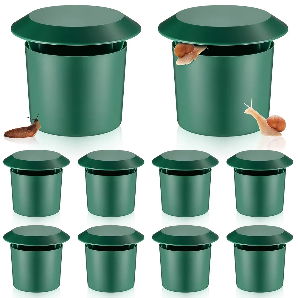 

5PCS Plastic Snail Trap For Snails and Slugs Reusable Plastic Snail Catcher Container For Garden