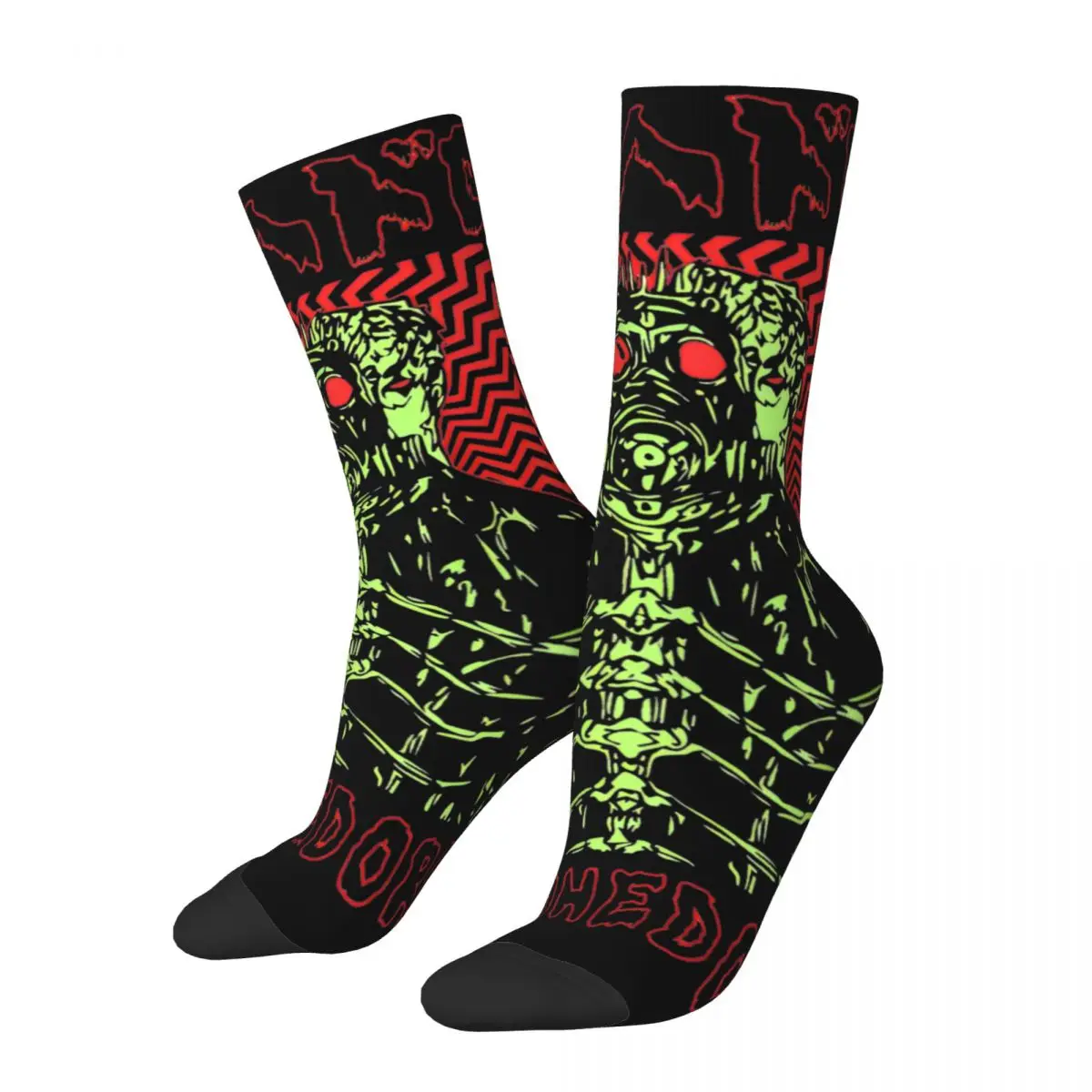 Kaiman - Dorohedoro Anime Socks Men Women Fashion Manga Nikaido Socks Novelty Spring Summer Autumn Winter Middle Tube Socks Gift