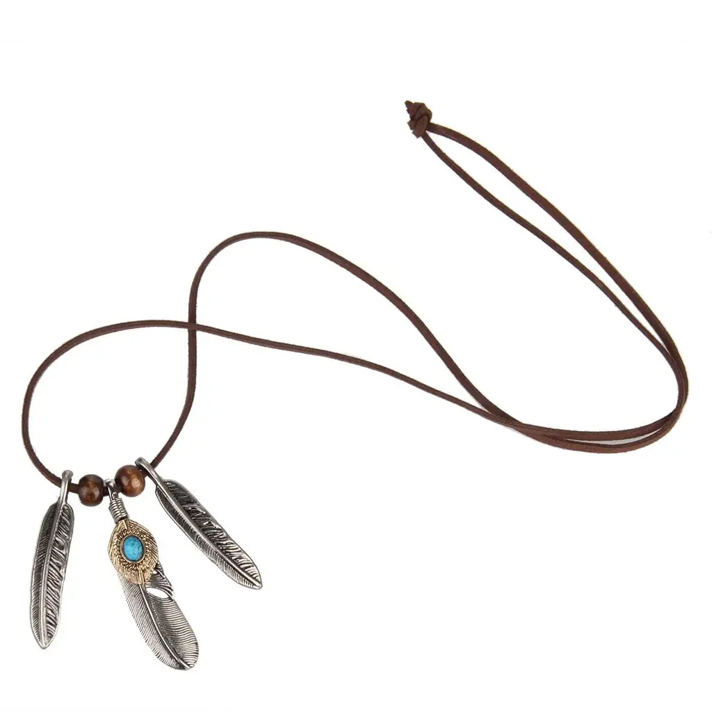 

Blesiya Angel Feathers Charms Tribal Boho Pendant Chain Rope