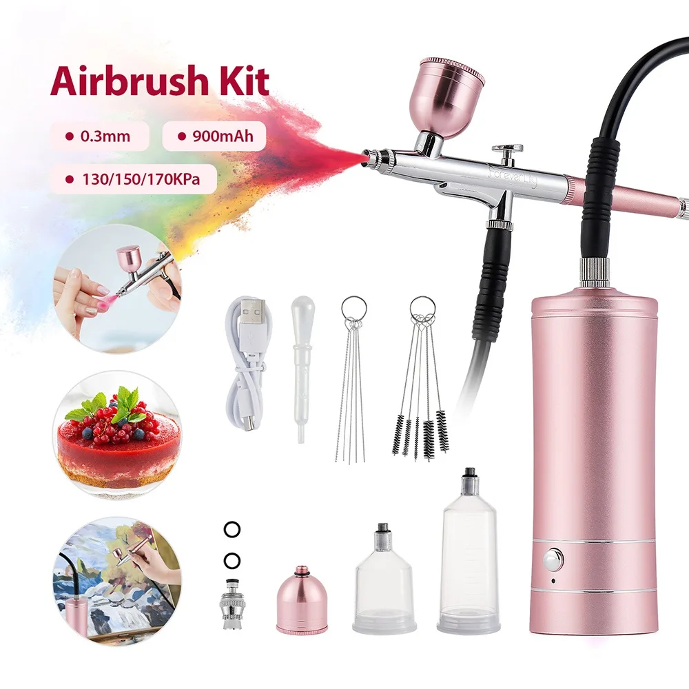 Nail Airbrush Nail Art Painting Sprayer Mini Airbrush Kit Hair Barber Cake Pastry Sprayer Gun Facial Makeup Skin Care Airbrush