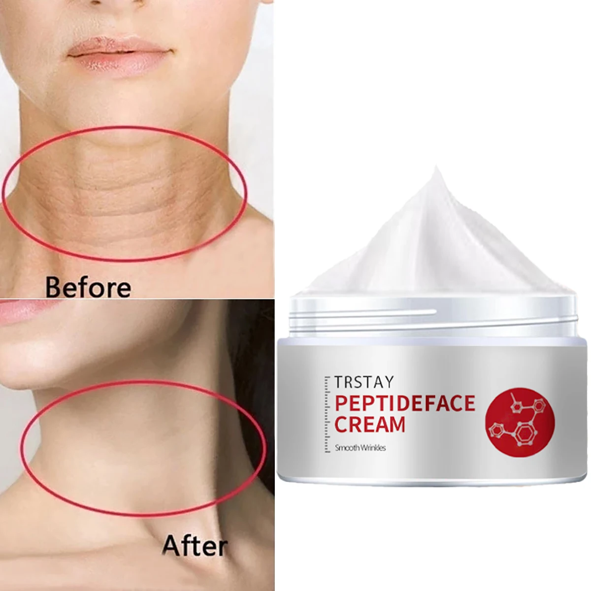 TRSTAY Peptide Face Cream Anti-Aging Fine Line Eraser Whitening Skin Care for Mothers And Kids
