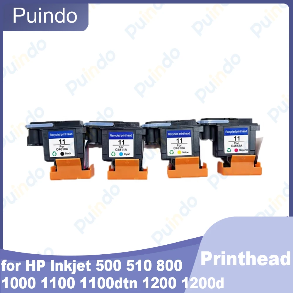 

1Set4PCS Compatible C4810A C4811A C4812A C4813A HP 11 Printhead for HP Business Inkjet 1000 1100 1100dtn 1200 1200d 500 510 800